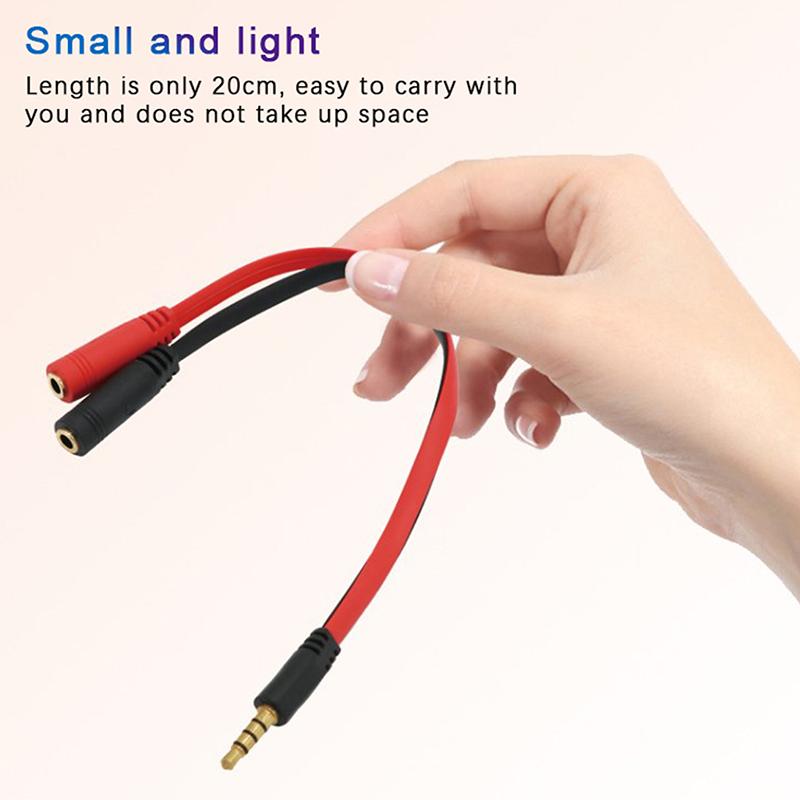 3.5Mm Aux 1 Male To 2 Female Spliter Wire 3.5 Jack Audio Splitter Cable Headphone Earphone Speaker Stereo Aux Adapter Cord