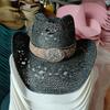Мужская Картонная Соломенная Шляпа Широкие Поля Западная Ковбойская Соломенная Шляпа для Мужчин и Женщин Летняя Шляпа от Солнца для Улицы Двойная Вогнутая Ковбойская Шляпа