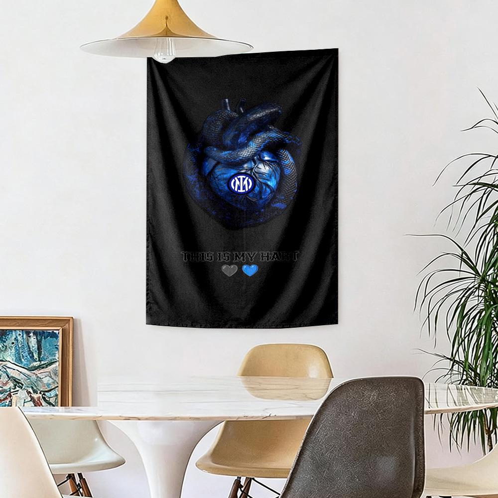 Inter Milan Wall Decor Tapestry Art For Pet Memorial Birthdaywedding Party Backdrop Family Gift