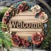 Rustic Wooden Welcome Sign - Charming Decorative Hanging Plaque - Ideal Home Hanging Ornament - Ideal Gift for Friend & Family