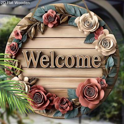 Деревянная приветственная табличка в деревенском стиле - Очаровательная декоративная подвесная табличка - Идеальное домашнее подвесное украшение - Идеальный подарок для друга и семьи