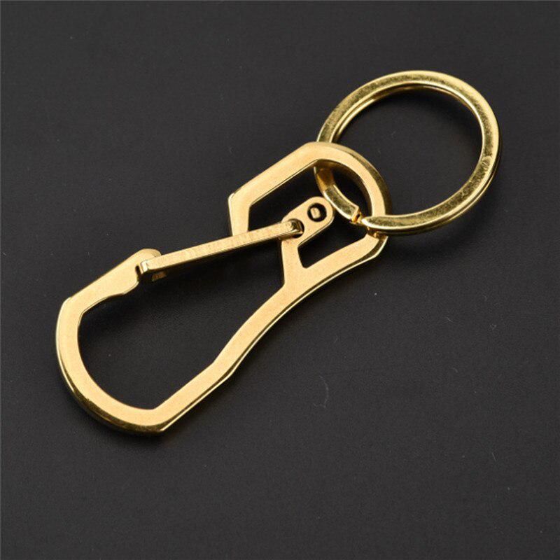 Titanium Heavy Duty Carabiner Keychain EDC Quick Release Hooks With Titanium Key Ring