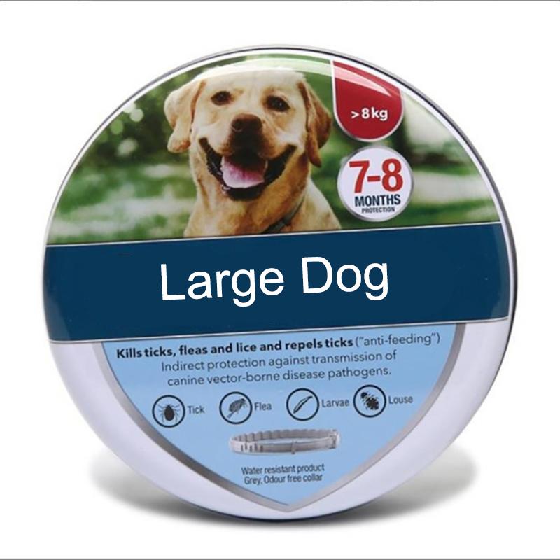 Ошейники от блох и клещей для собак, 8-месячный ошейник от блох, защита домашних животных, регулируемый ошейник для крупных собак, щенков, кошек, собак, аксессуары