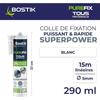 Mastic de Fixation BOSTIK Purefix Super Power Objets Lourds - Tous Matériaux - Sans Solvant ni Phtalates - Cartouche 450 g