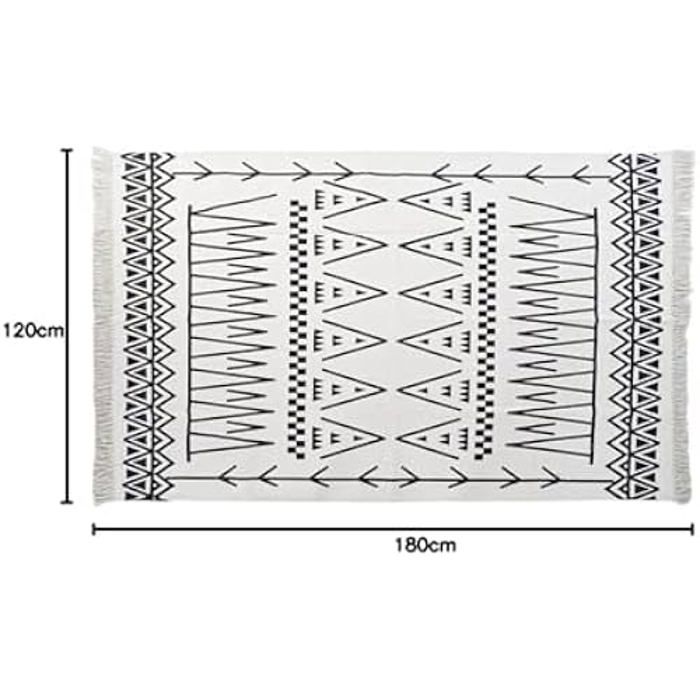 Tapis - DKD Home Decor - Standard - Blanc Et Noir - 120x180 Cm - Moderne