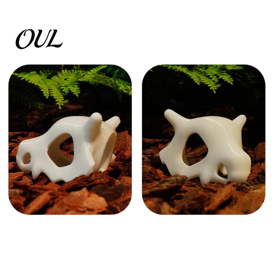 Tarantula Hideout Supplies Realistic Skull Reptile Hideout, Animal Gecko Hide Cave, Terrarium Decor, Amphibian Habitat Accessories Hollow Bone