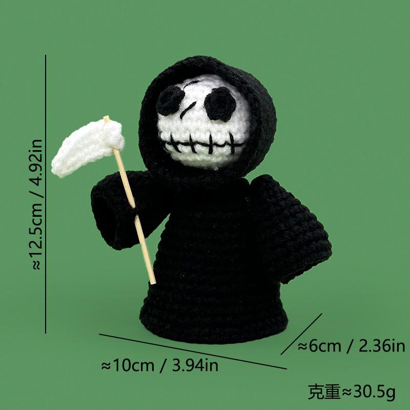 Lovely Crochete Doll Halloween Decorations Emotional Support Doll Handmade Toys Friends Gift Autumn Decoration