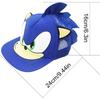 Бейсболка с принтом Соника для мальчиков и девочек, регулируемая, синяя