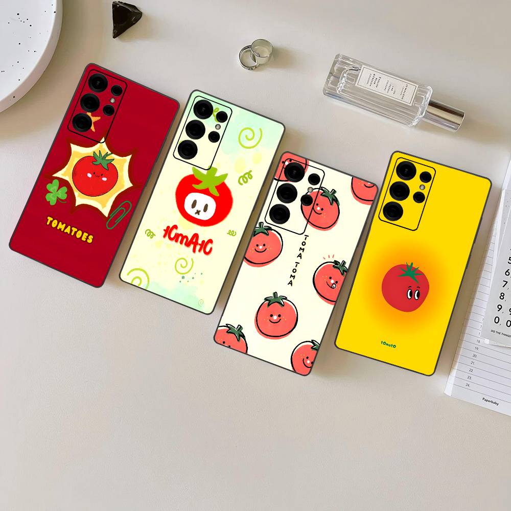 Чехол для телефона 'Томатное выражение' для Samsung S 24 Fe 25 Ultra Plus 20 Lite 21 30 22 23 24 22 Ultra 5G Fundas
