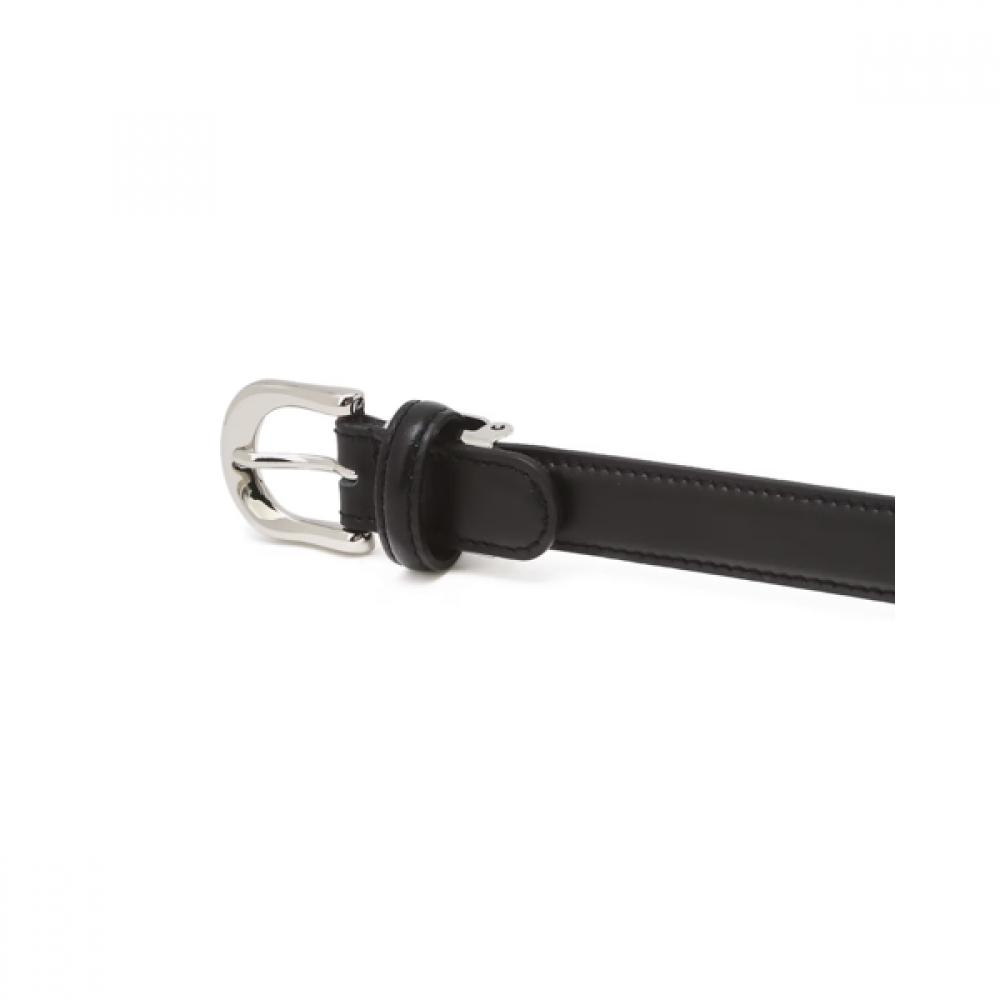 Daks Women Black Cow Leather Slim Belt Dbbe6f746bk