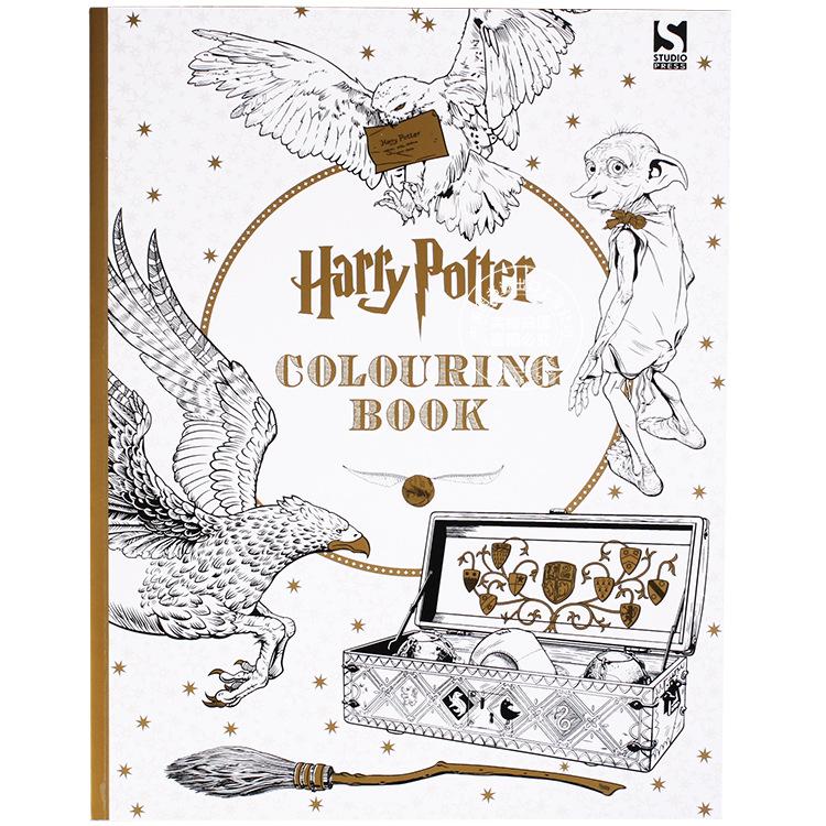 1КНИГА Английская версия Гарри Поттер раскраска Гарри Поттер для взрослых книга-раскраска для снятия стресса книжка-раскраска для граффити