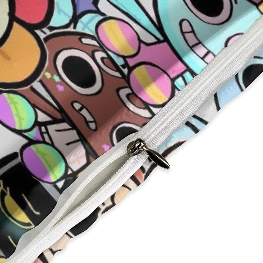 Игровой D-Dandy's World Постельный комплект Комплект пододеяльника с 3D-печатью с наволочками Подарок на день рождения для мальчика, подростка, ребенка Мягкое милое постельное белье