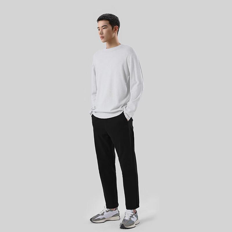 MARKLESS [Quality You Can Trust] Wrinkle-Free Non-Iron Casual Pants for Men, Spring Season Crisp Commuter Trousers 0820 Black - Second Generation 31