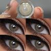 FreshGo Prescription Color Contact Lenses With Diopters Soft Colored Lenses 1 Pair Natural Color Lenses for Vision Eye Lens