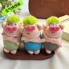 Internet Celebrity Cute Shedding Dregs Pig Plush Toy Pendant - Green Hair Angry Pig Ornament