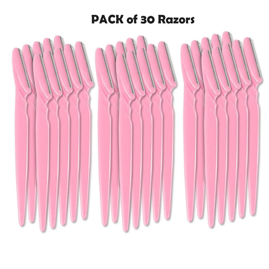 30Pcs Eyebrow Razors Multipurpose Exfoliating Dermaplaning Tool Face Razor and Eyebrow Razors for Women Men with Cover