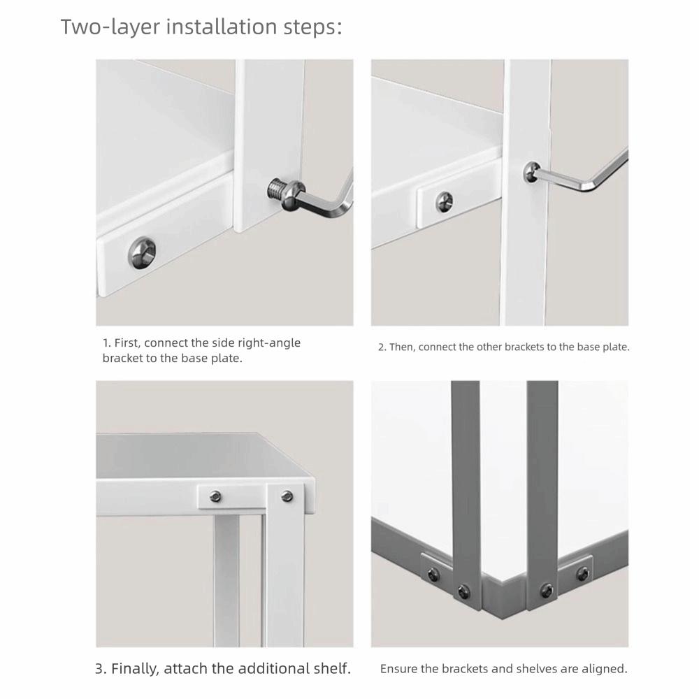 Space Saving Corner Pot Storage Rack 2/3 Tier Cabinet Pot Lid Holder  Bathroom