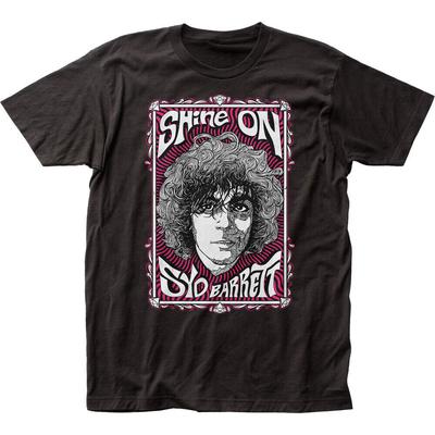 Черная футболка унисекс приталенного кроя Syd Barrett Swirly Portrait