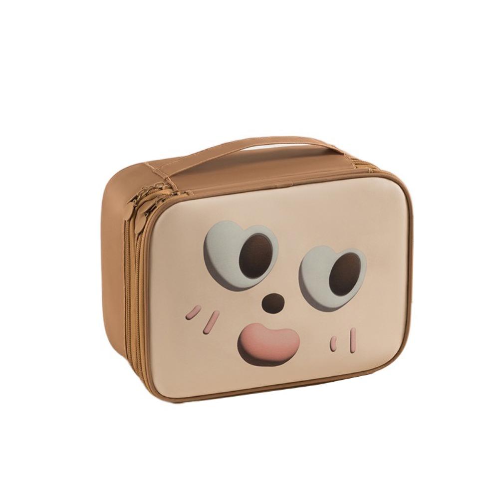 Single/Double Layer Cartoon Pattern Makeup Bag Large Capacity Women's Cosmetics Handbag  Home