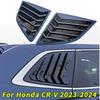 Накладки на задние окна Подходит для Honda CR-V CRV 2024 Глянцево-черные жалюзи 2 шт.