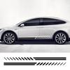 2PCS Car Body Side Stripe Skirts Stickers Self-adhesive Vinyl Decals Car Body Decoration Stickers Accessories For Tesla Model Y