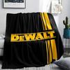 1 шт. Фланелевое одеяло с принтом Dewalt, Высококачественное, Для всех сезонов, Декор для дома, Тепло и уют, Идеально для рождественских подарков