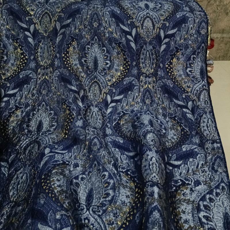 Ширина 140 см, придворный стиль, блестящая золотая нить, трехмерная фактура, рельефный жаккардовый текстиль, DIY, платье, пальто, дизайнерский