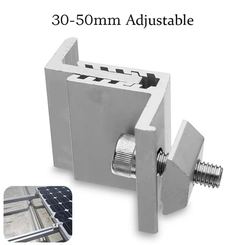 4Pcs Adjustable Solar Panel Mounting Z Brackets Solar Rail End Clamps  Solar System Accessories