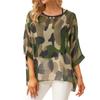 Plus Size Floral Chiffon Tunics Blouses for Women Batwing Summer Boho Shirts Beach Cover Ups