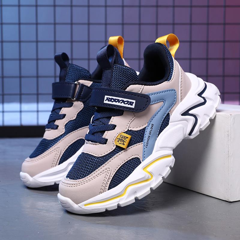 Medium and Large Children's Sports Shoes Are Lightweight, Primary School Children's 2025 New Mesh Running Spring Boys' Soft-soled Breathable Shoes