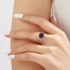 Stunning Silver Earring Ring Necklace for Women & Girls Natural Amethyst February Birthstone Jewelry Proposal Dating Love Gift