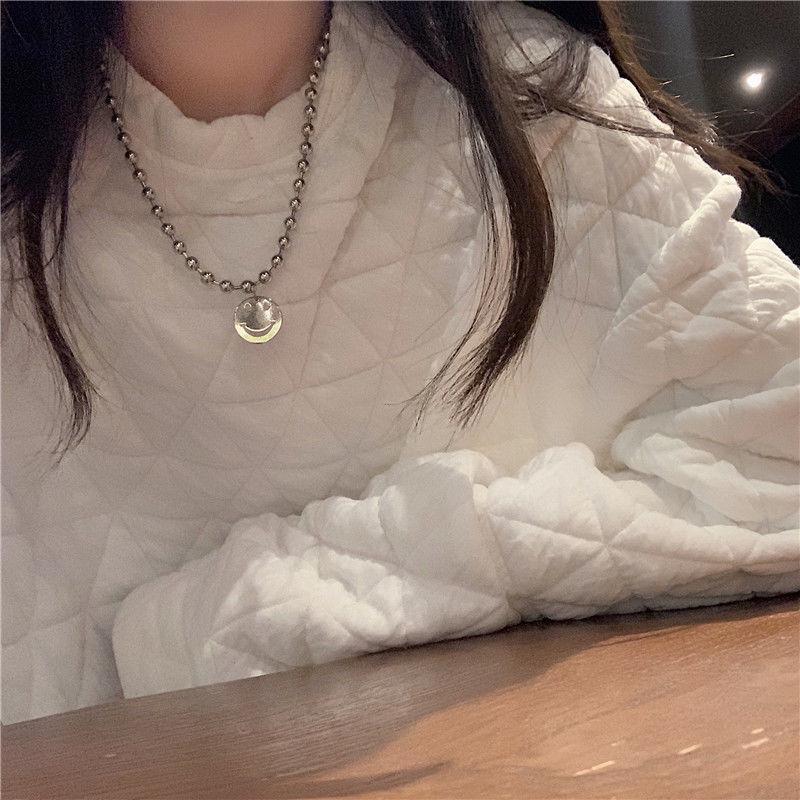 Женский стеганый хлопковый свитшот в корейском стиле - Утепленный, свободного кроя, осенне-зимняя однотонная куртка-топ с пузырчатой воздушной текстурой