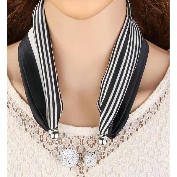 Four Seasons Available New Women's Scarf, Шарф, Магнитная пряжка, Шарф, Ожерелье, Универсальное украшение, Двойное назначение, Инкрустация бриллиантами