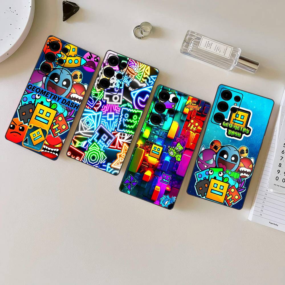 Чехол для телефона Game Geometry Dash Для Samsung S 24 Fe 25 Ultra Plus 20 Lite 21 30 22 23 24 22 Ultra 5G Fundas
