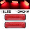2 шт., 24 В, 12 В, автомобильный указатель поворота, задний предупреждающий задний фонарь, 18 светодиодных индикаторов для грузовика, прицепа, боковые габаритные индикаторы