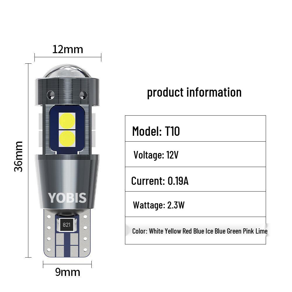 T10 LED Car Light 3030 10SMD: High-Brightness Reading & Parking Light, W5W Truck Bulbs