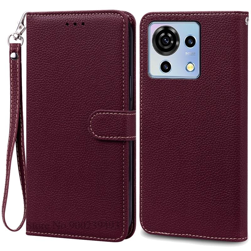 Для ZTE Blade V50 Vita Чехол-книжка кожаный флип-чехол для ZTE Blade V50 Vita Чехол-чехол для телефона Coque Fundas