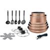 Arthur Martin 20-piece Cookware Set - Aluminum - Removable Handle - All Heat Sources Including Induction