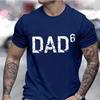 DAD 3 T Shirts for Men Blue Dad T-shirts Dad of 3 4 5 6 7 Shirts Husband Tops Clothes Funny Papa Tshirt Short Sleeve Clothing