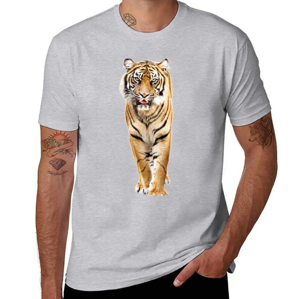 Tiger T-Shirt oversized customs animal prinfor boys mens workout shirts