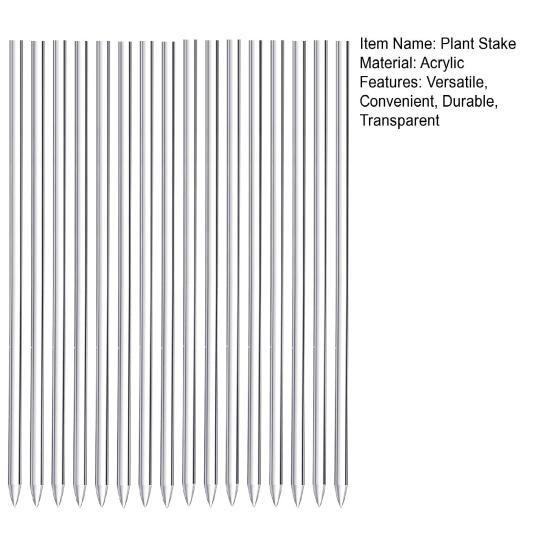 16 шт., прочные многоразовые палочки для растений, прозрачные акриловые опоры для растений для сада на открытом воздухе