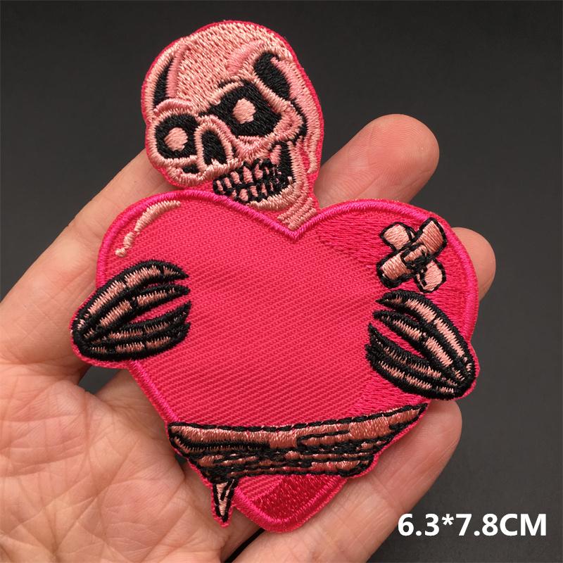 Iron On Sticker Embroidered Patches For Clothing Anime Clorhing Stickers Punk Sewing Iron-On Transfers For Clothing