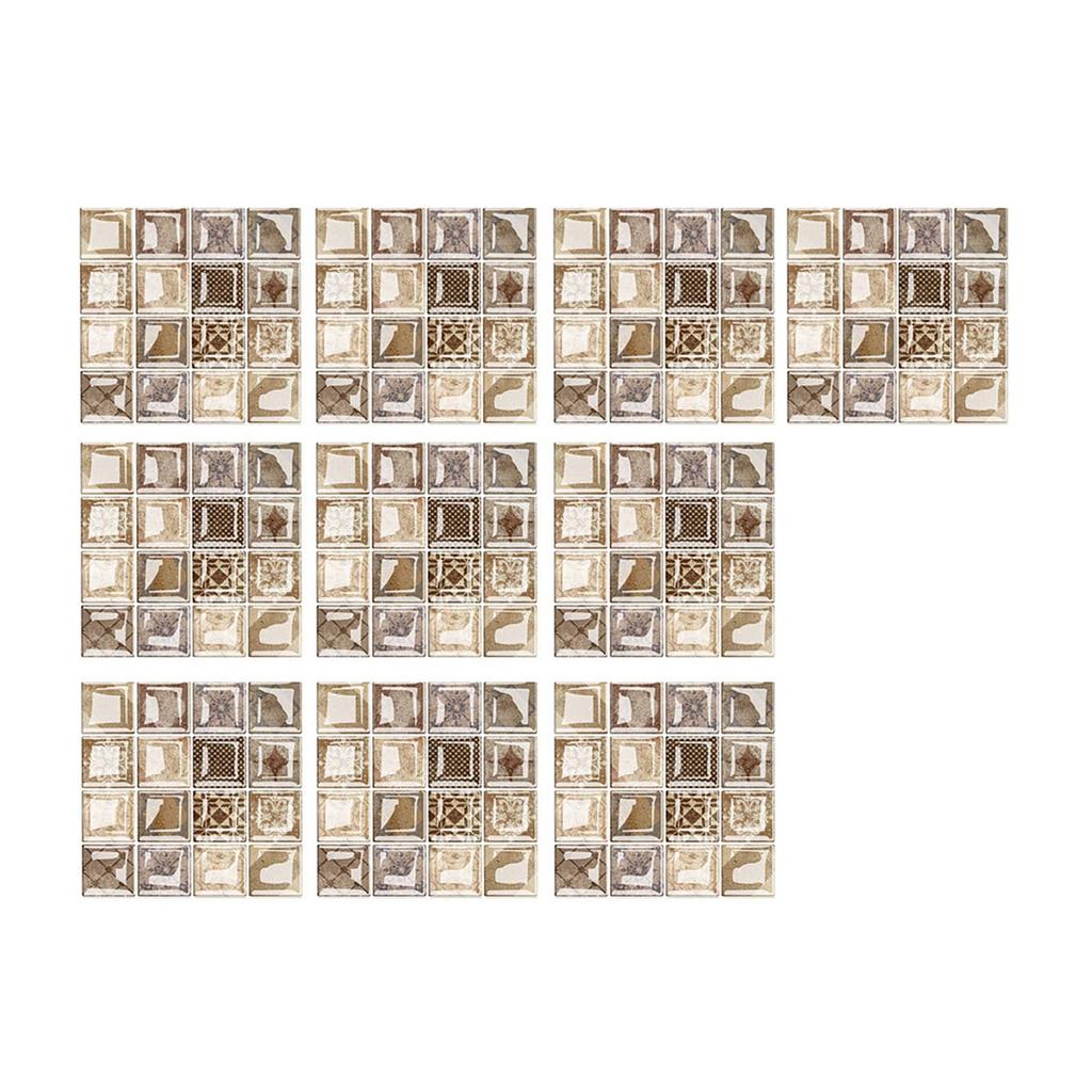 3D самоглазурованные стеклянные наклейки Стеклянная плитка DIY Наклейки на стену Наклейка на пол