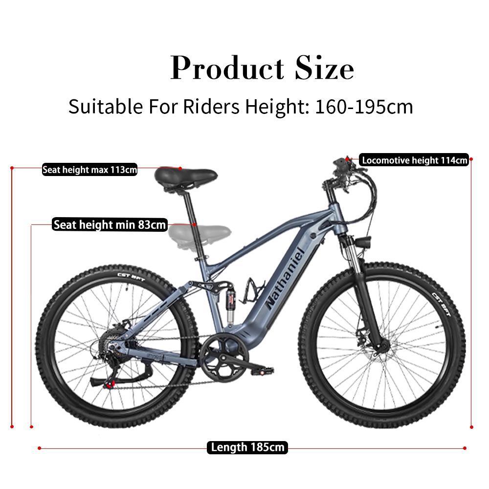 Ebike SYR03 Внедорожный электрический горный велосипед 1000 Вт 48 В 20 Ач с питанием от литиевой батареи, мягкий задний амортизатор, вседорожный