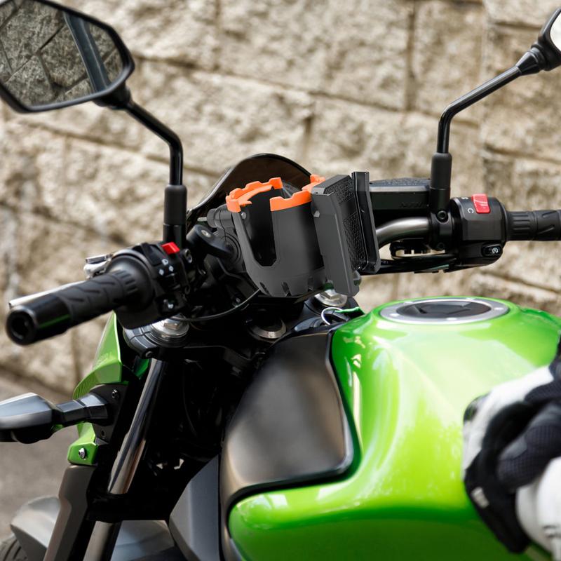 Держатель для напитков для мотоцикла, держатель для бутылки с водой, подставка для телефона, держатель для скутера, крепление для бутылки, 2 в 1, держатель для сотового телефона на руль