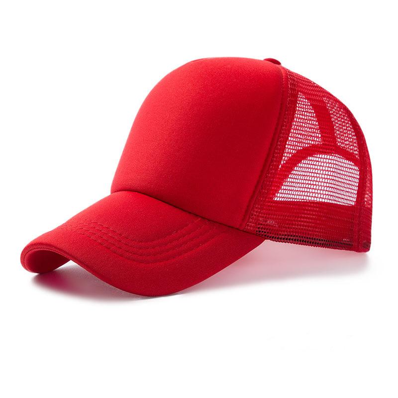 Truck hat sponge mesh hat printed logo light board cap sun protection breathable sun hat sun hat embroidery