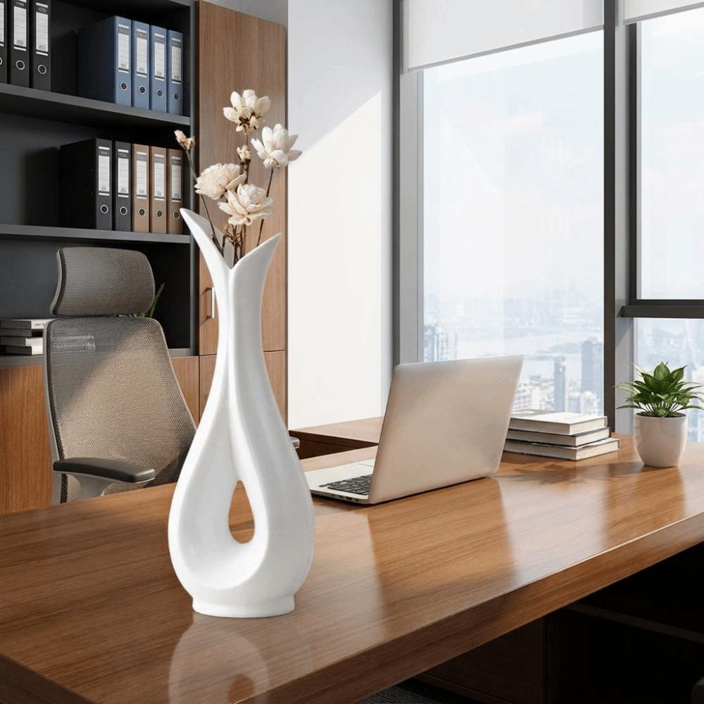 Handmade Decorative Vase Irregular Shape Table Vase Simple Flower Arrangement Ornament Office