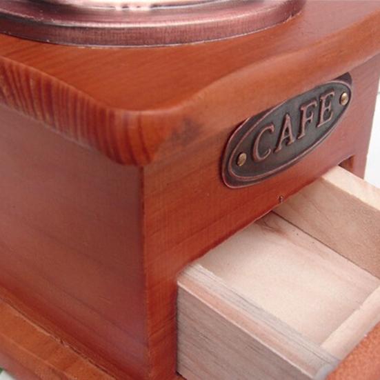 Удобный, прочный, экономичный, прочный классический ручной станок для измельчения деревянных зерен с ручным управлением для кухни, ручная кофемолка