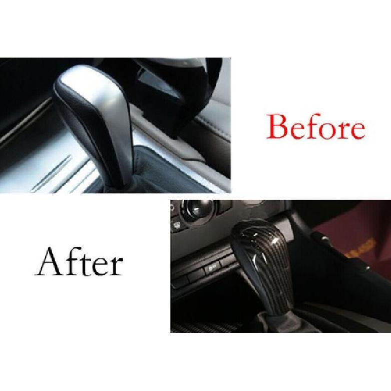 2007-11 Central Console Carbon Fiber For BMW 1 Series E81 Gear Shift Knob Cover