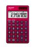 Sharp Calculator with a Luxurious Mirrored Aluminum Red EL-VW31-RX Notebook-Style Panel,